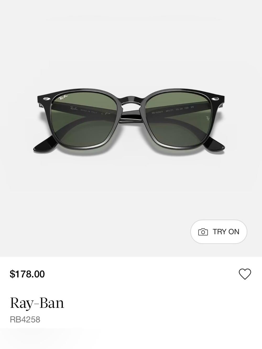 Ray-Ban Black Sunglasses with Brown Case - Picture 3 of 9